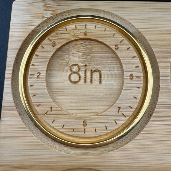 Vintage Monet Gold-Tone Bangle Bracelet With Blue Enamel Trim - Picture 5 of 5